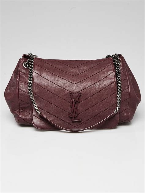 Yves Saint Laurent Purple Vintage Quilted Lambskin Leather 